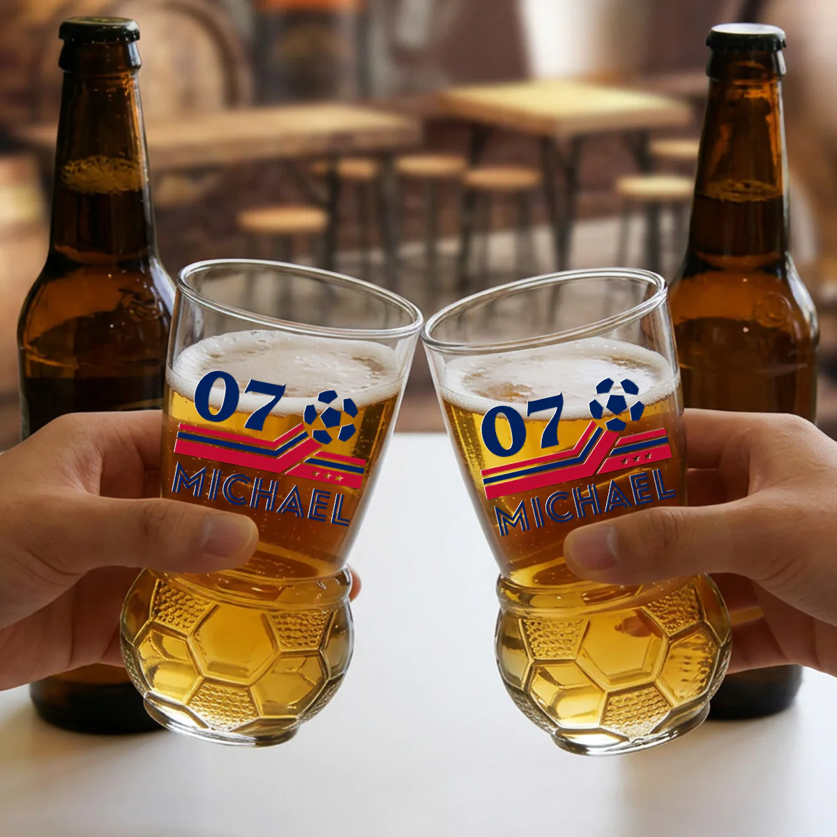 Football Glory - Personalized Custom Football Beer Glass - Image 3