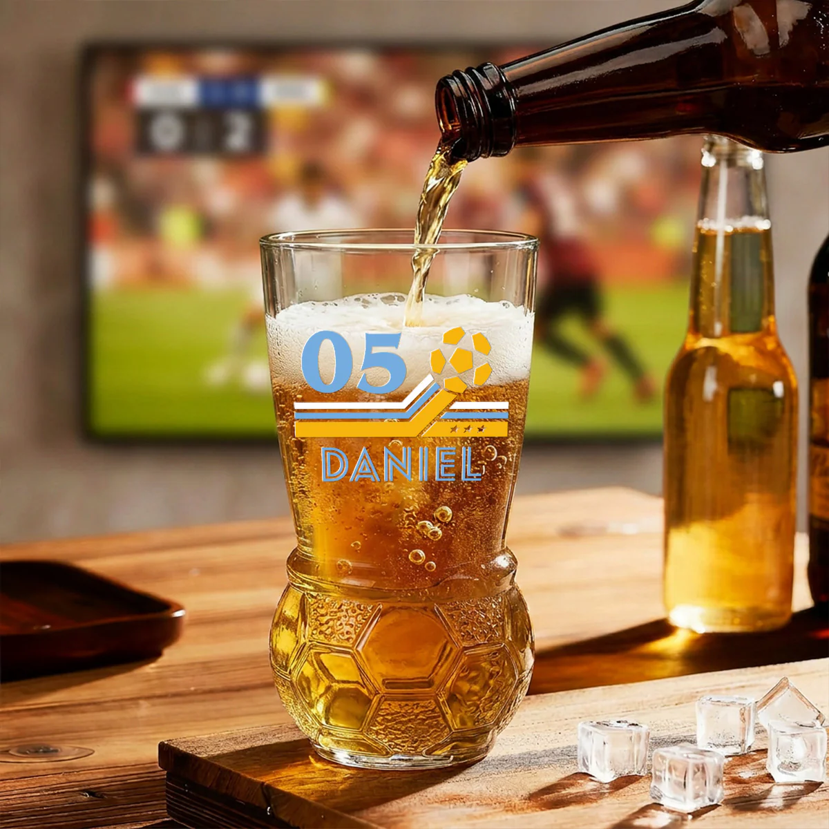 Football Glory - Personalized Custom Football Beer Glass - Image 4
