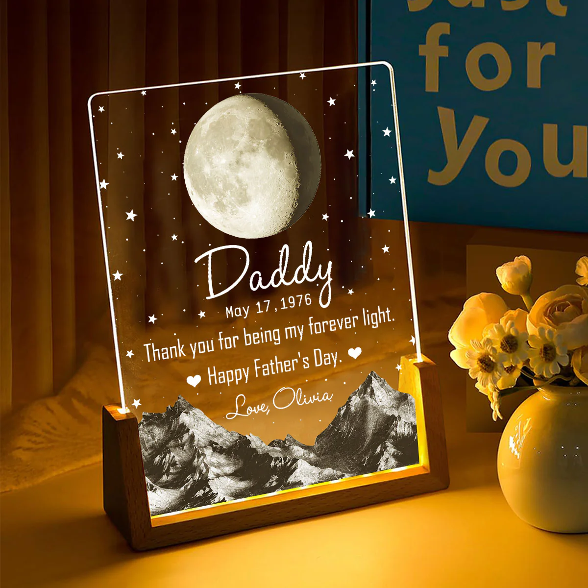 For Being My Forever Light - Personalized Custom Night Light - Image 2