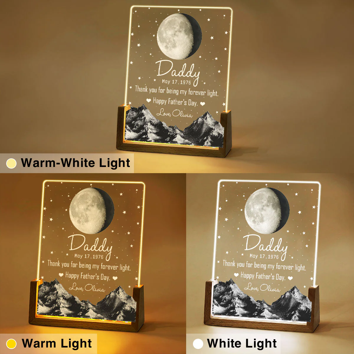 For Being My Forever Light - Personalized Custom Night Light - Image 5
