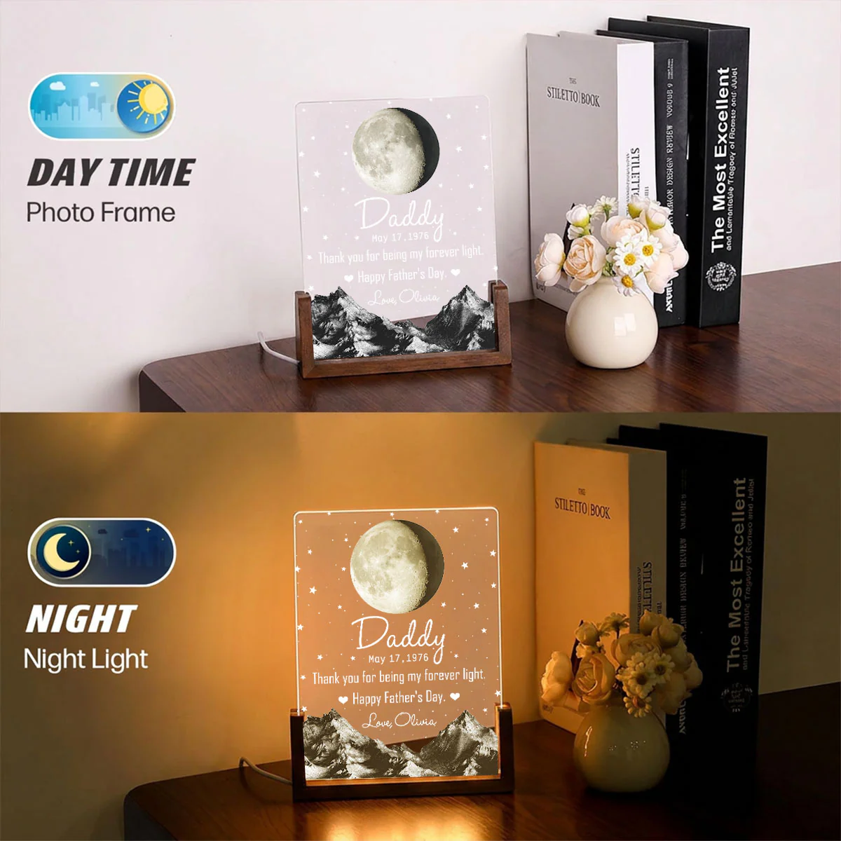 For Being My Forever Light - Personalized Custom Night Light - Image 6