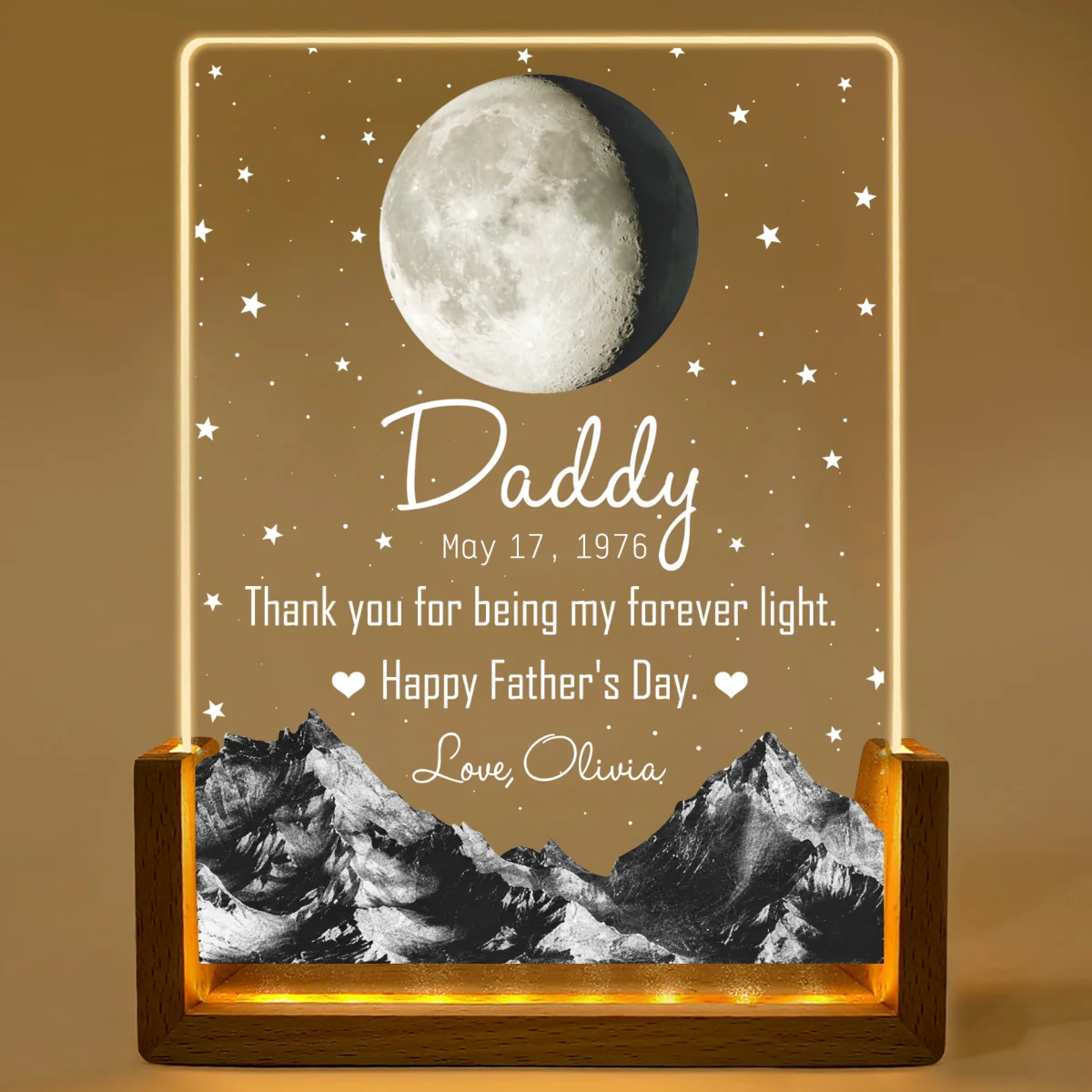 For Being My Forever Light - Personalized Custom Night Light - Image 8