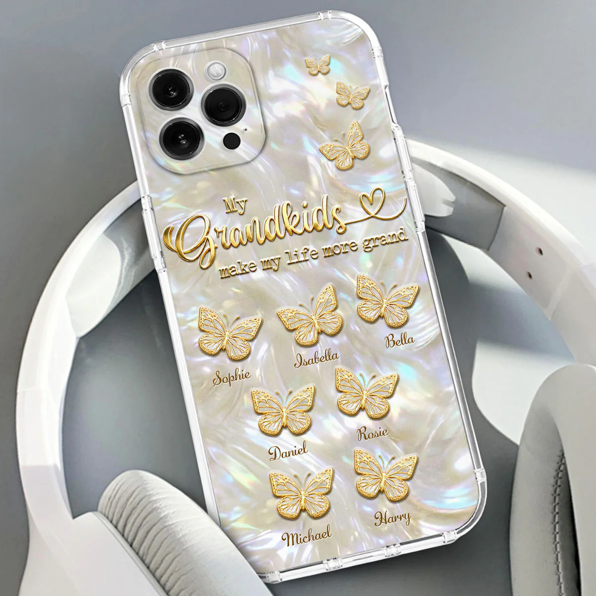 For The Best Grandma - Personalized Custom 3D Inflated Effect Phone Case - Image 3