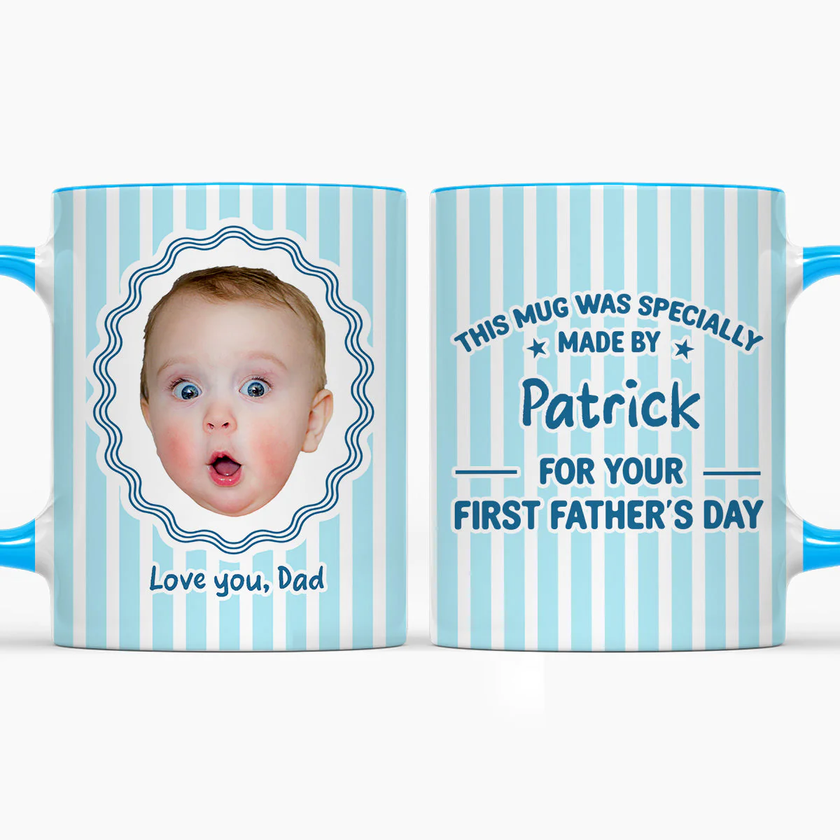 For Your First Fathers Day - Personalized Custom Accent Mug
