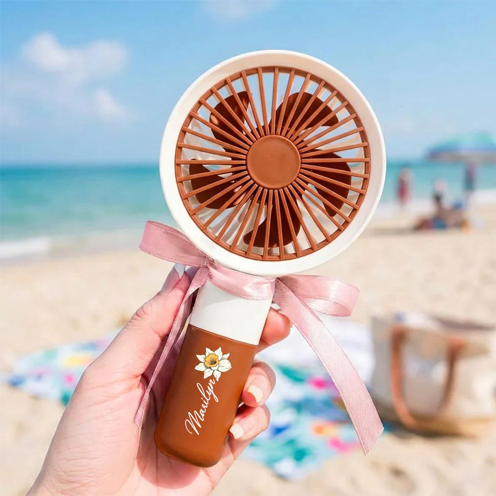 Forever in Bloom - Personalized Custom Handheld Fan - Image 2
