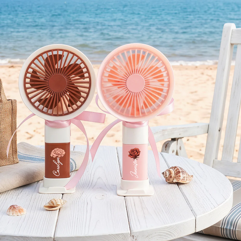Forever in Bloom - Personalized Custom Handheld Fan - Image 4