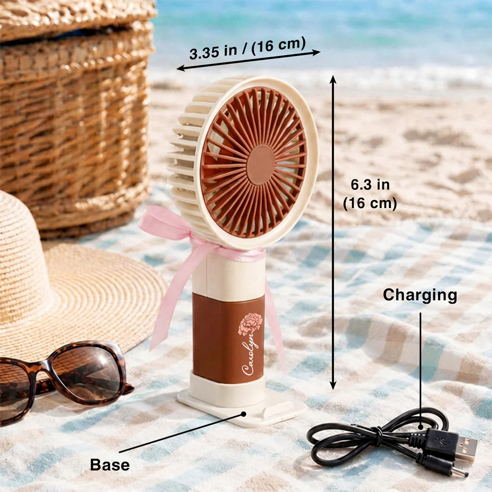 Forever in Bloom - Personalized Custom Handheld Fan - Image 7