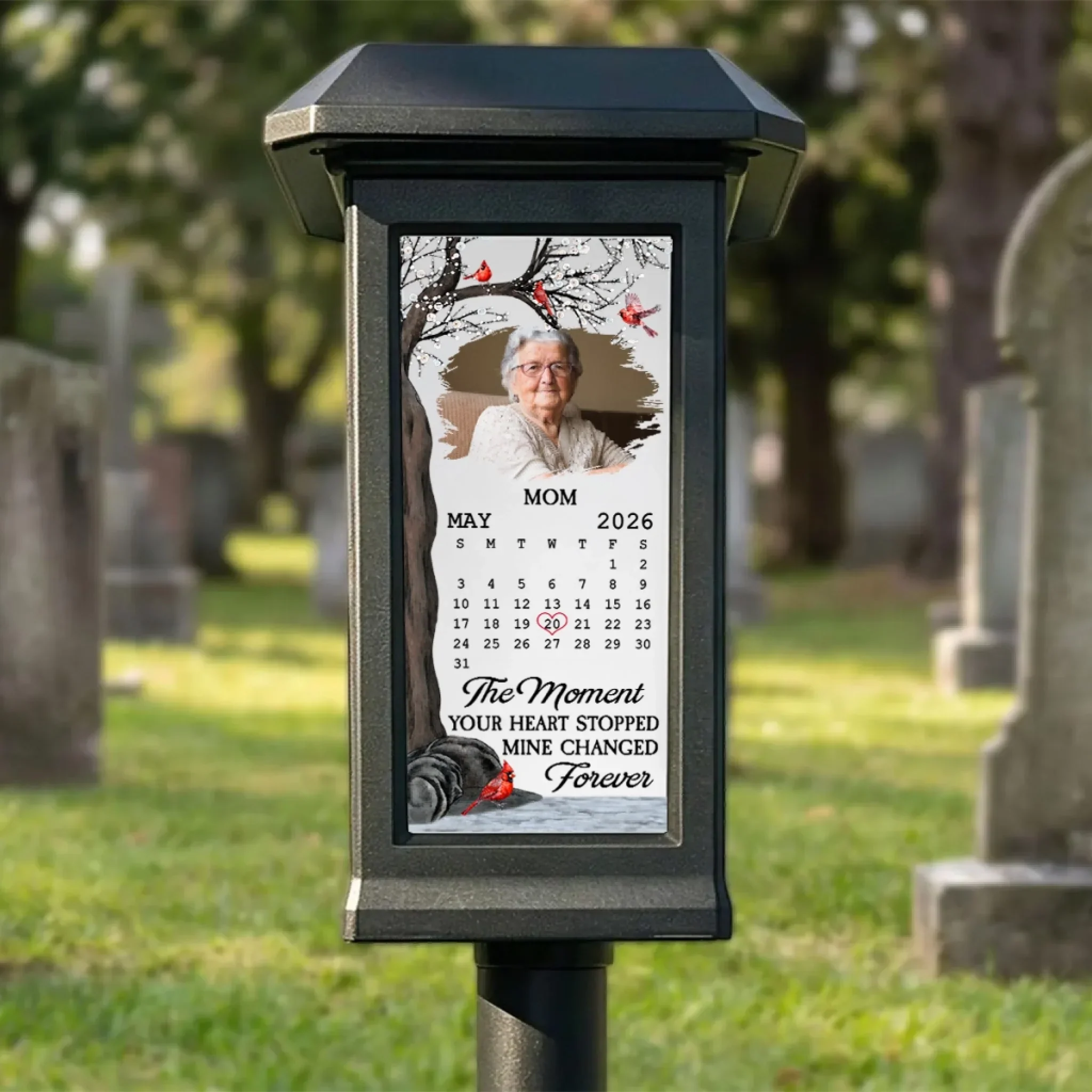 Forever In My Heart - Personalized Custom Solar Garden Light - Image 2