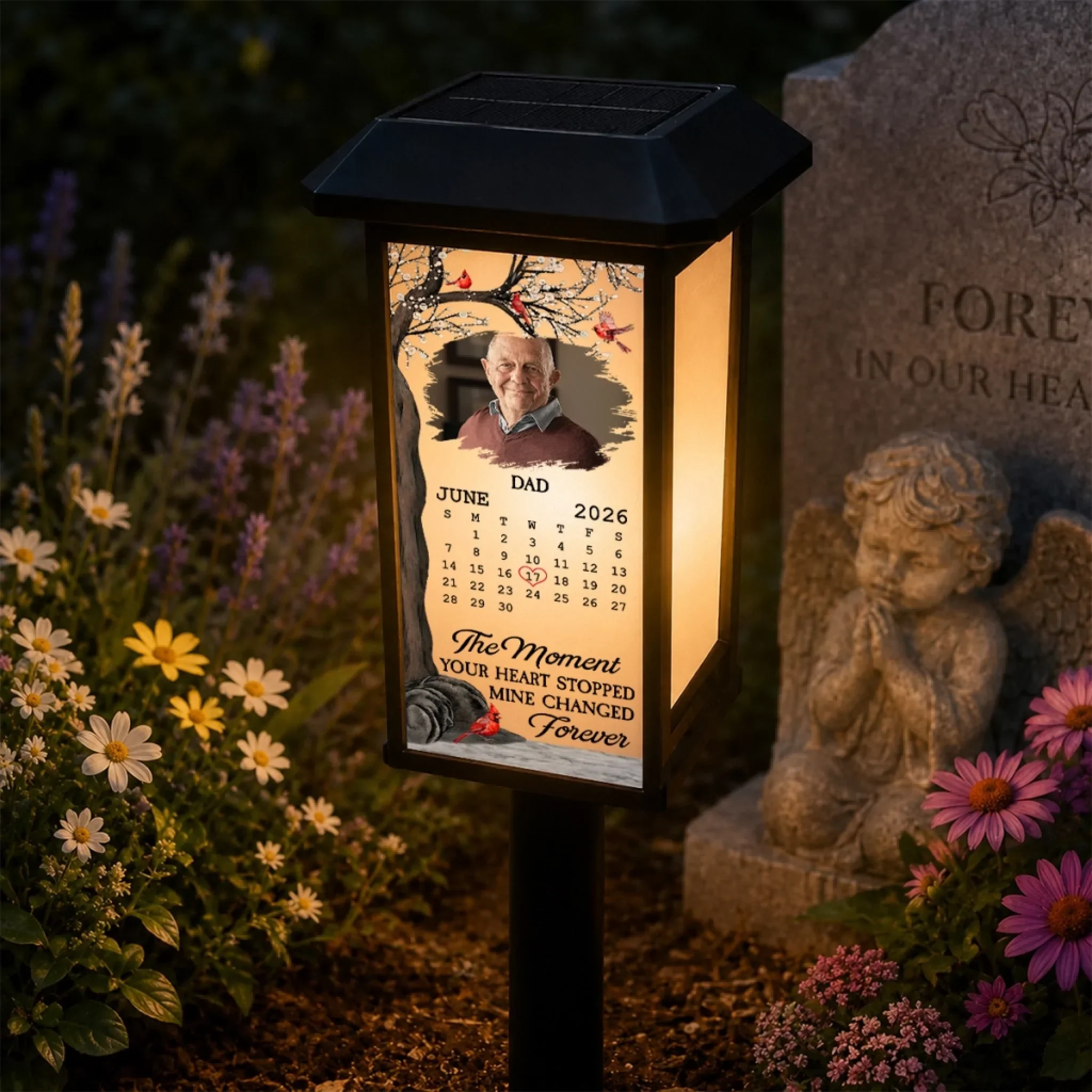 Forever In My Heart - Personalized Custom Solar Garden Light - Image 3