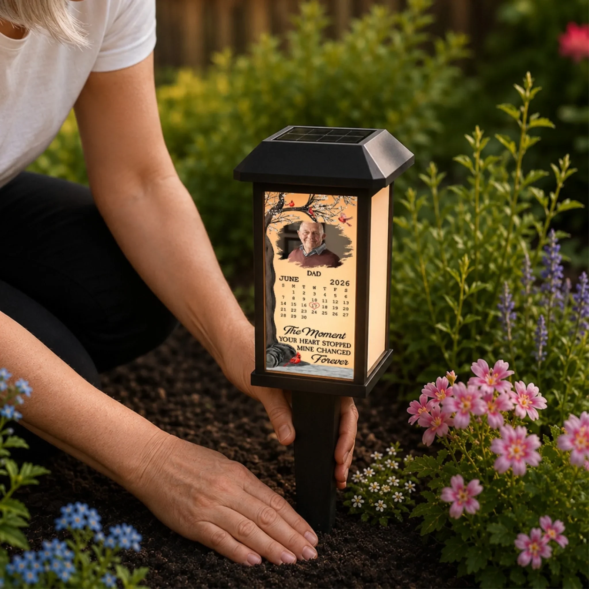 Forever In My Heart - Personalized Custom Solar Garden Light - Image 4