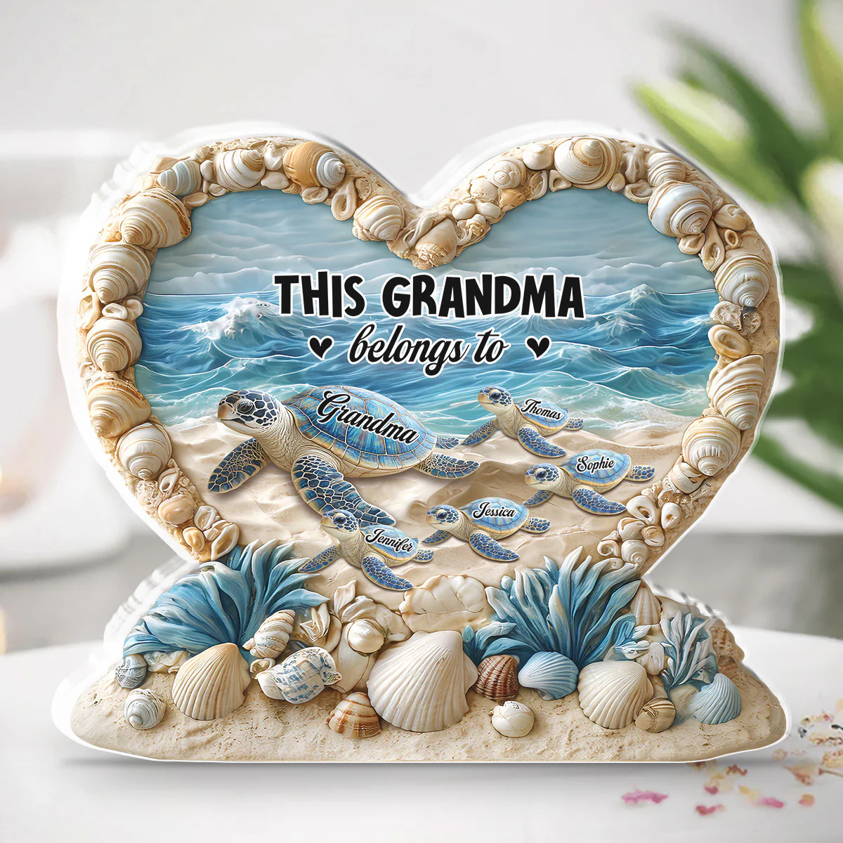 Forever Like The Turtle - Personalized Custom 3D Effect Acrylic Plaque