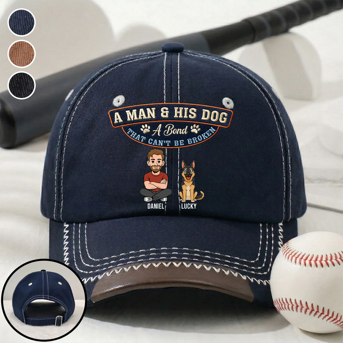 Forever My Dog - Personalized Custom Vintage Soft Baseball Cap
