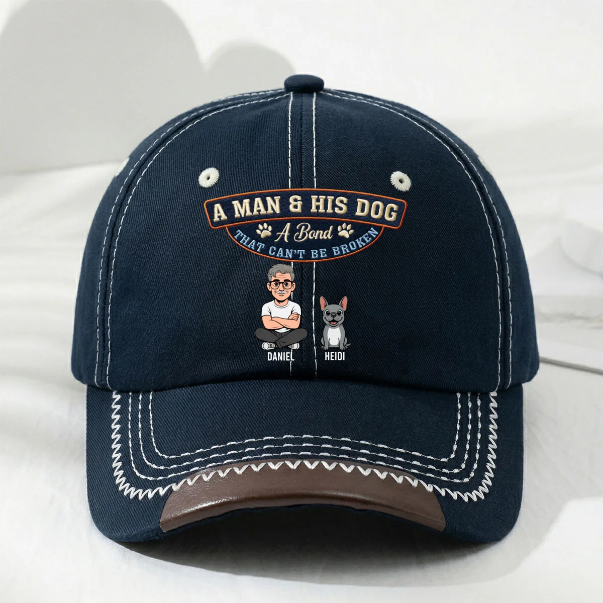 Forever My Dog - Personalized Custom Vintage Soft Baseball Cap - Image 10