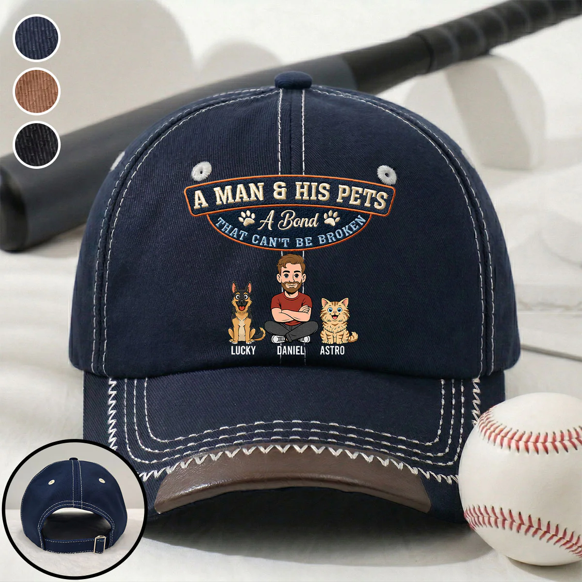 Forever My Pet - Personalized Custom Vintage Soft Baseball Cap
