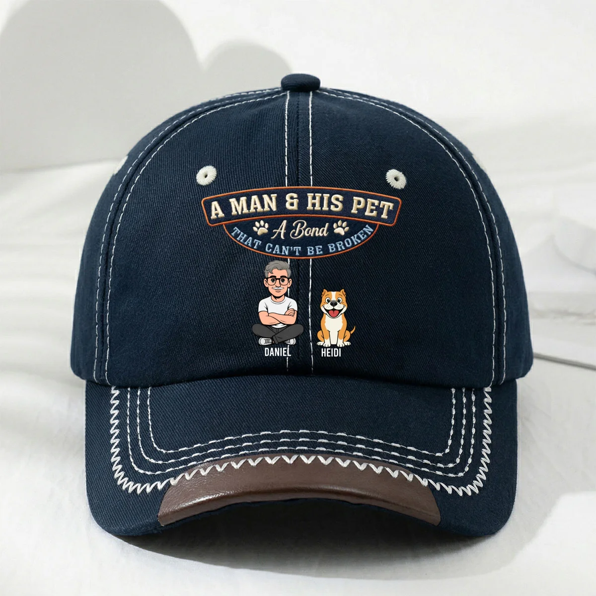 Forever My Pet - Personalized Custom Vintage Soft Baseball Cap - Image 10
