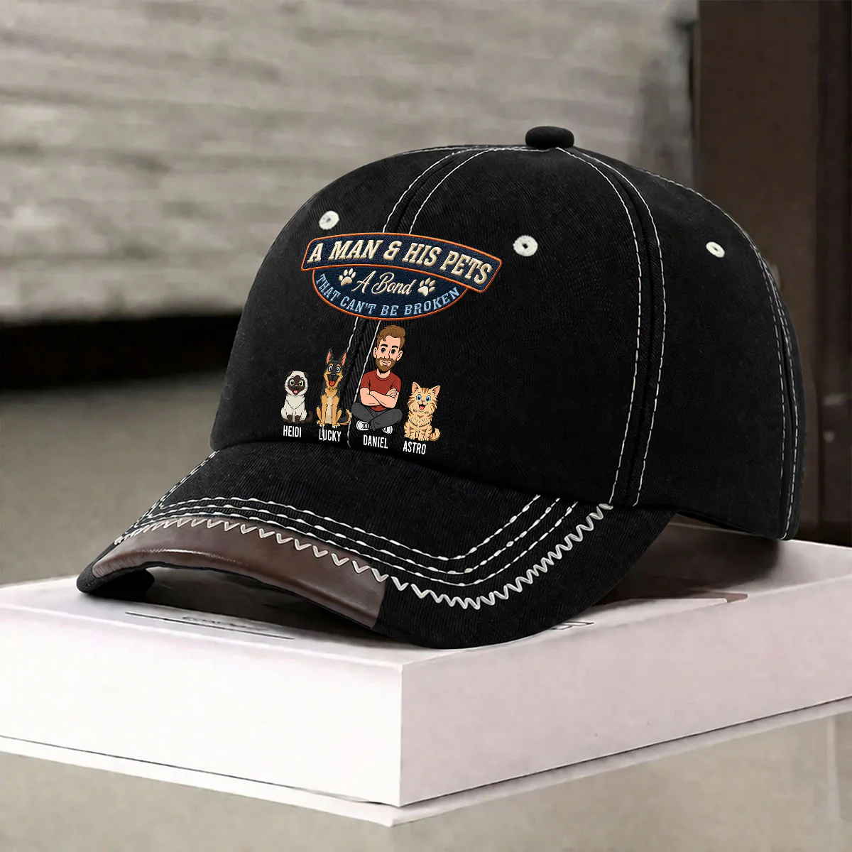 Forever My Pet - Personalized Custom Vintage Soft Baseball Cap - Image 3