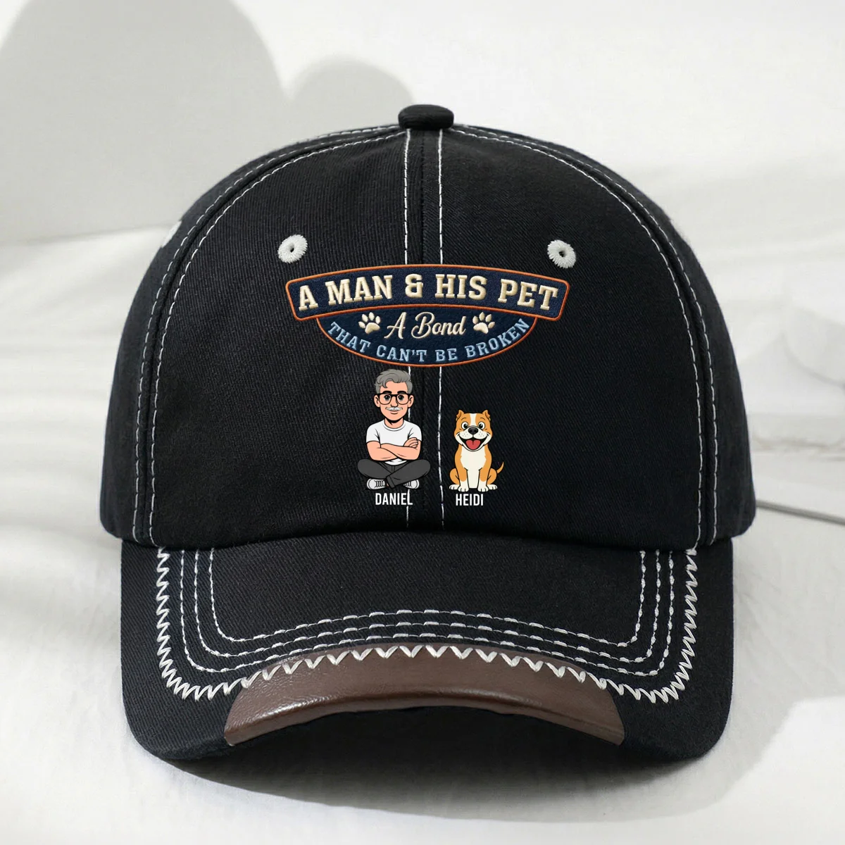 Forever My Pet - Personalized Custom Vintage Soft Baseball Cap - Image 8
