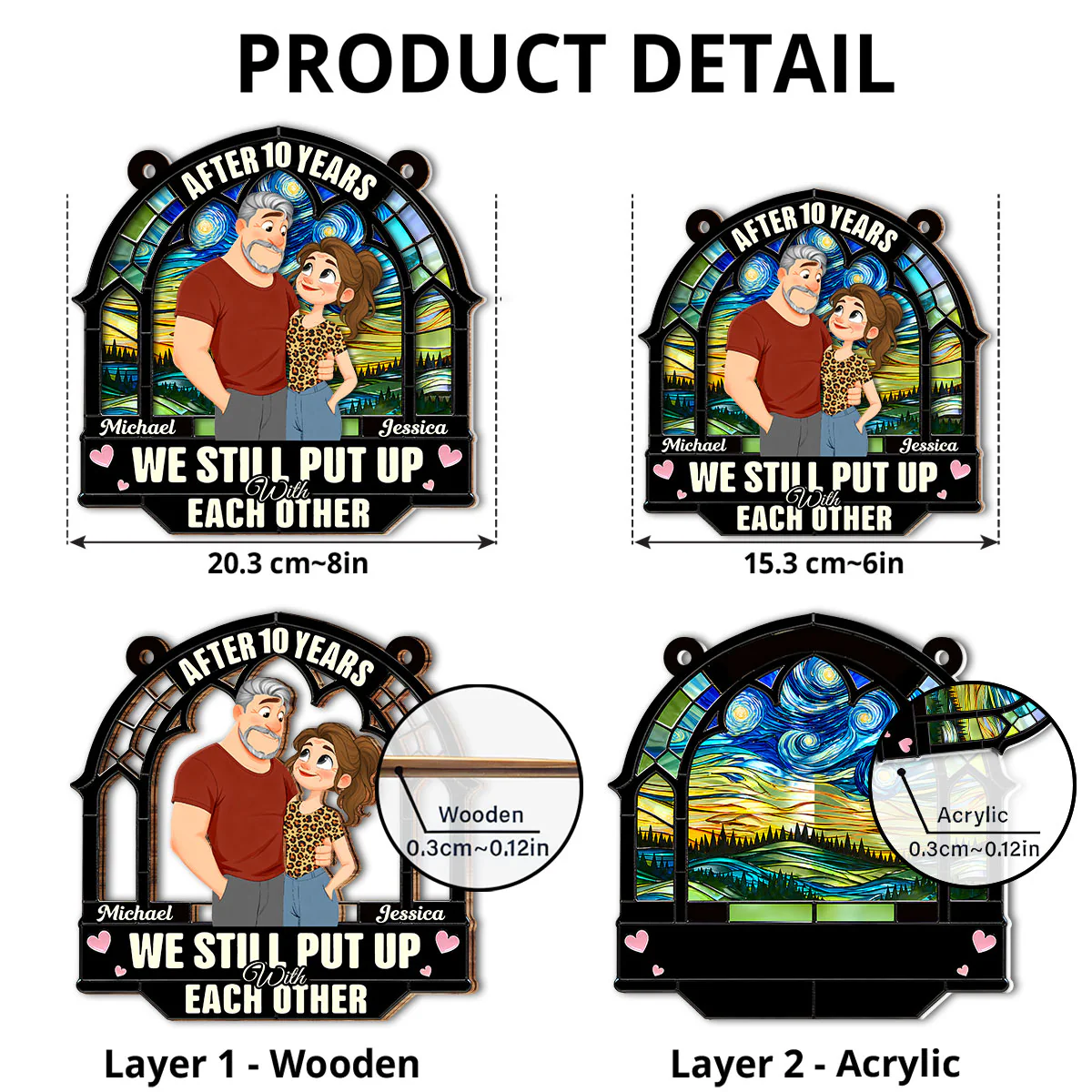 Forever With You - Personalized Custom Suncatcher - Image 4