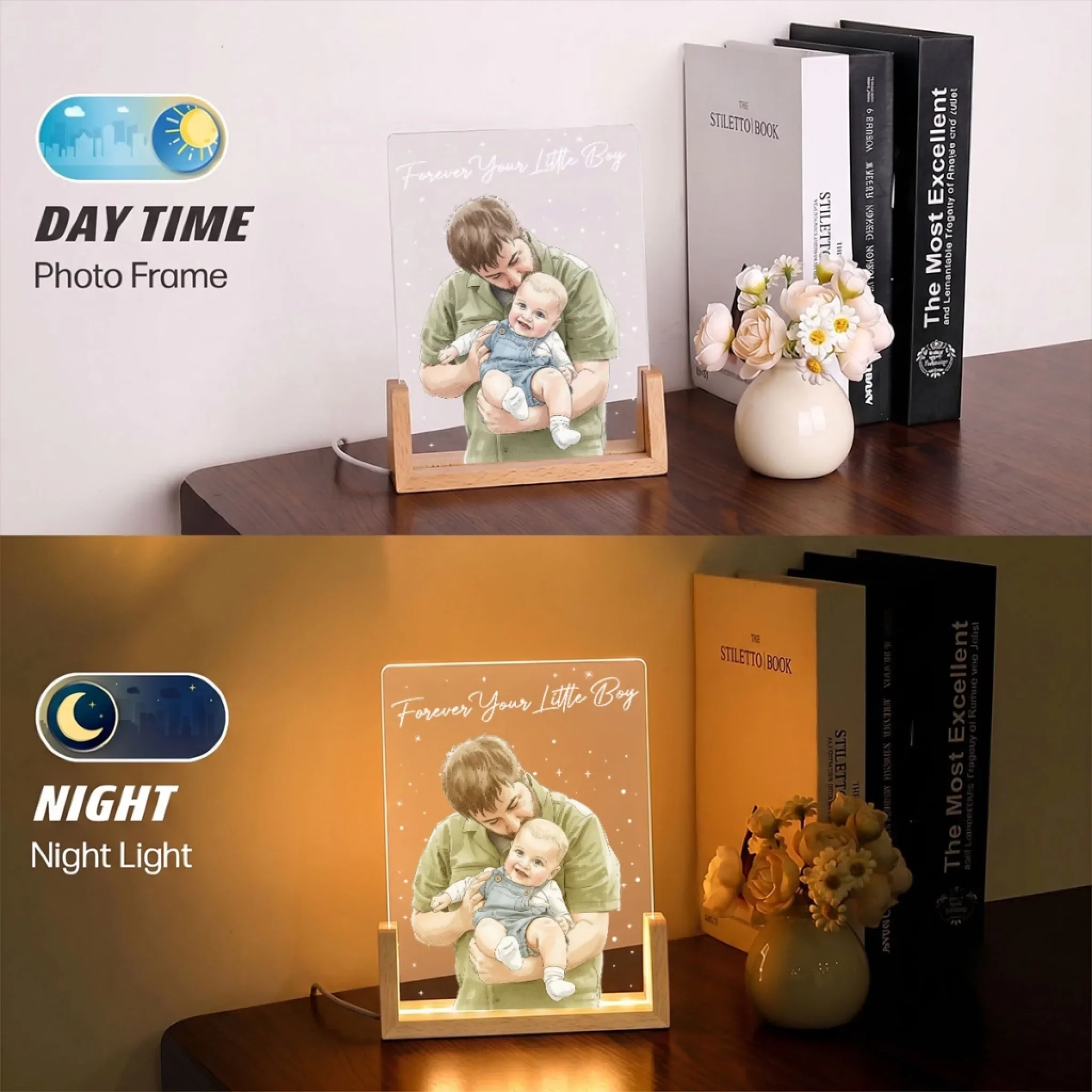 Forever Your Little Girl 2 - Personalized Custom Night Light - Image 2