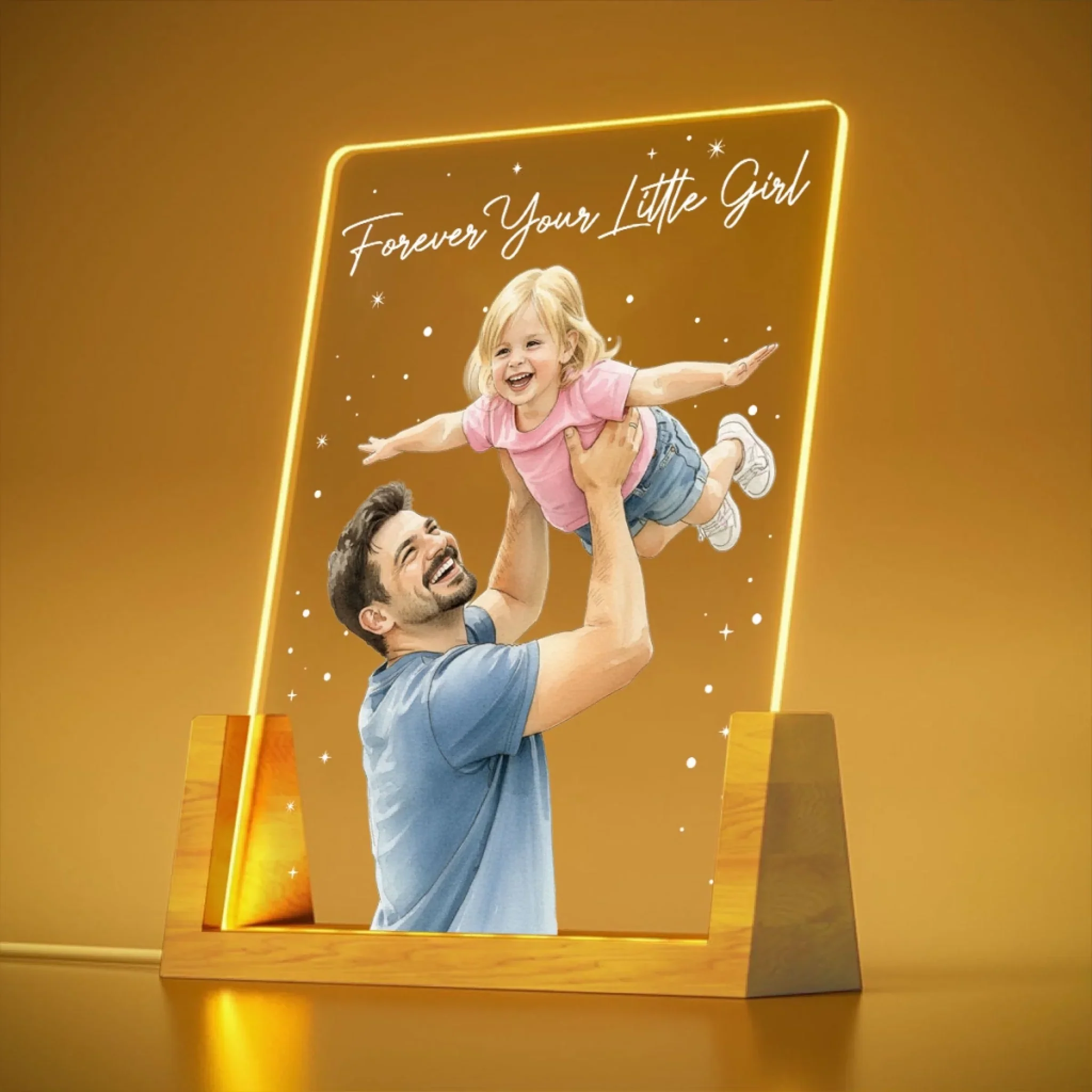 Forever Your Little Girl 2 - Personalized Custom Night Light - Image 5