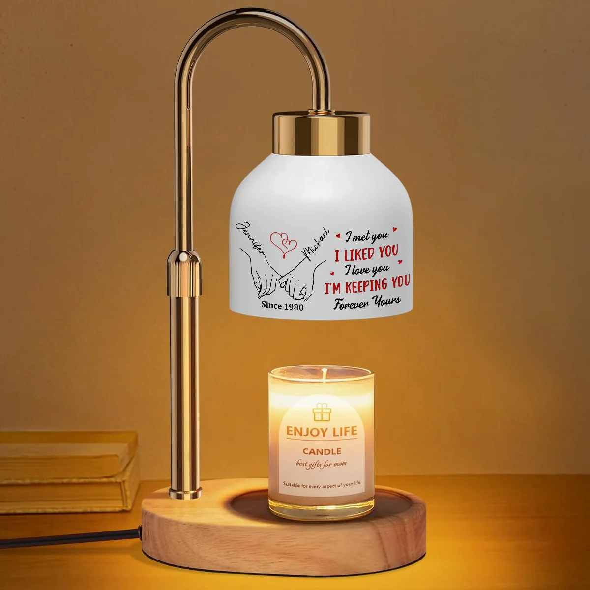 Forever Yours - Personalized Custom Candle Warmer Lamp