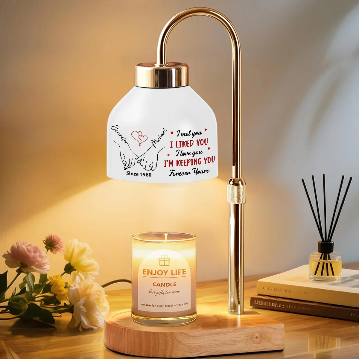 Forever Yours - Personalized Custom Candle Warmer Lamp - Image 2