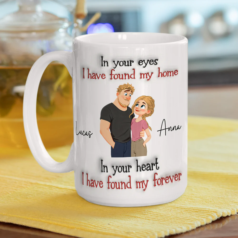 Found My Forever - Personalized Custom 3D Inflated Effect Mug - Image 5