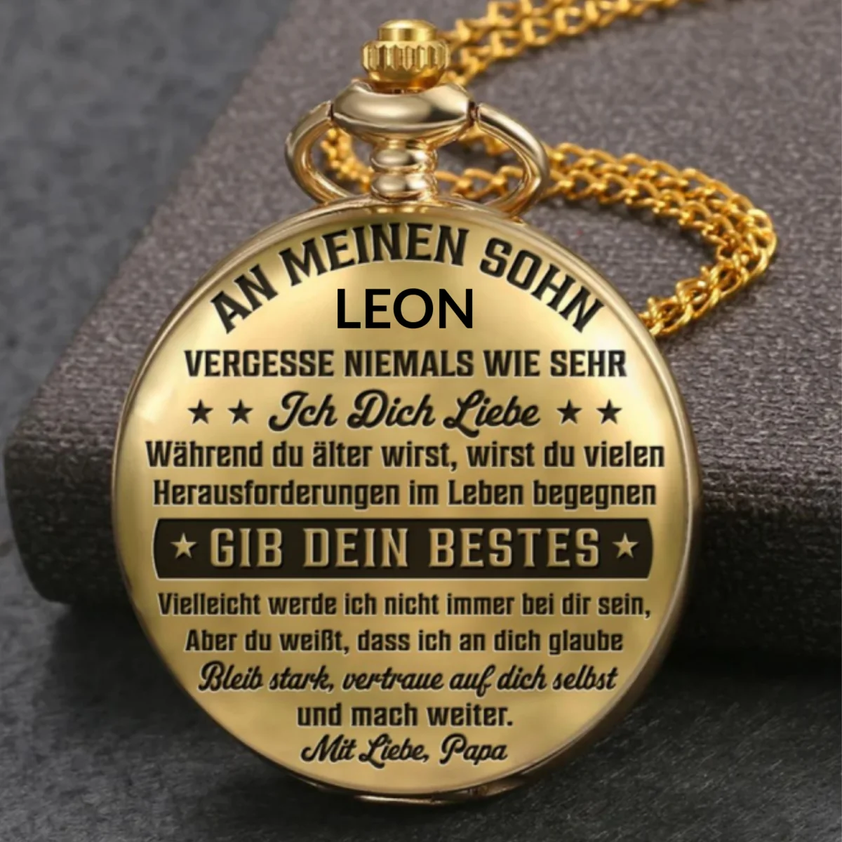 Für Meinen Sohn Ich Glaube An Dich – Personalisierte Individuelle Taschenuhr - Image 7