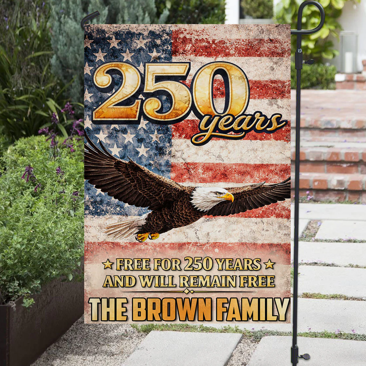 Free Now And Ever - Personalized Custom Flag - Image 3