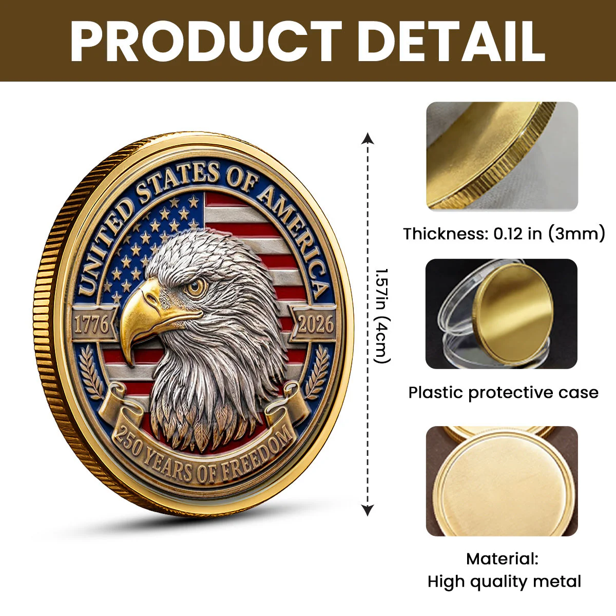 Limited 250th Anniversary Commemorative Coin - Image 6