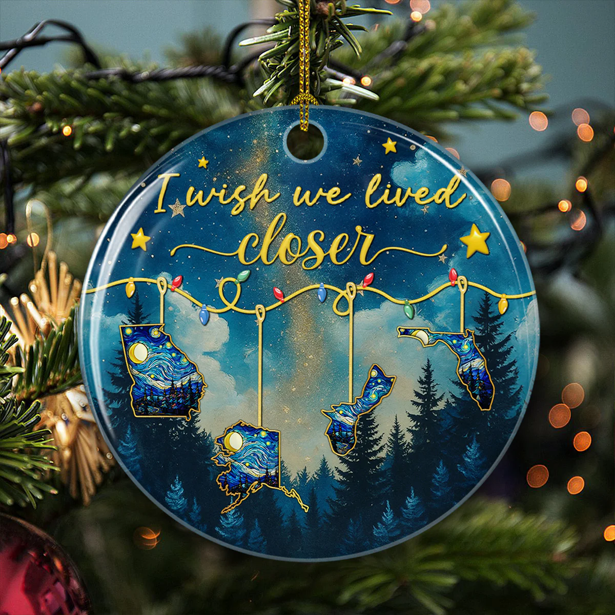 Friends Forever Christmas - Personalized Custom 3D Inflated Effect Ceramic Ornament - Image 3