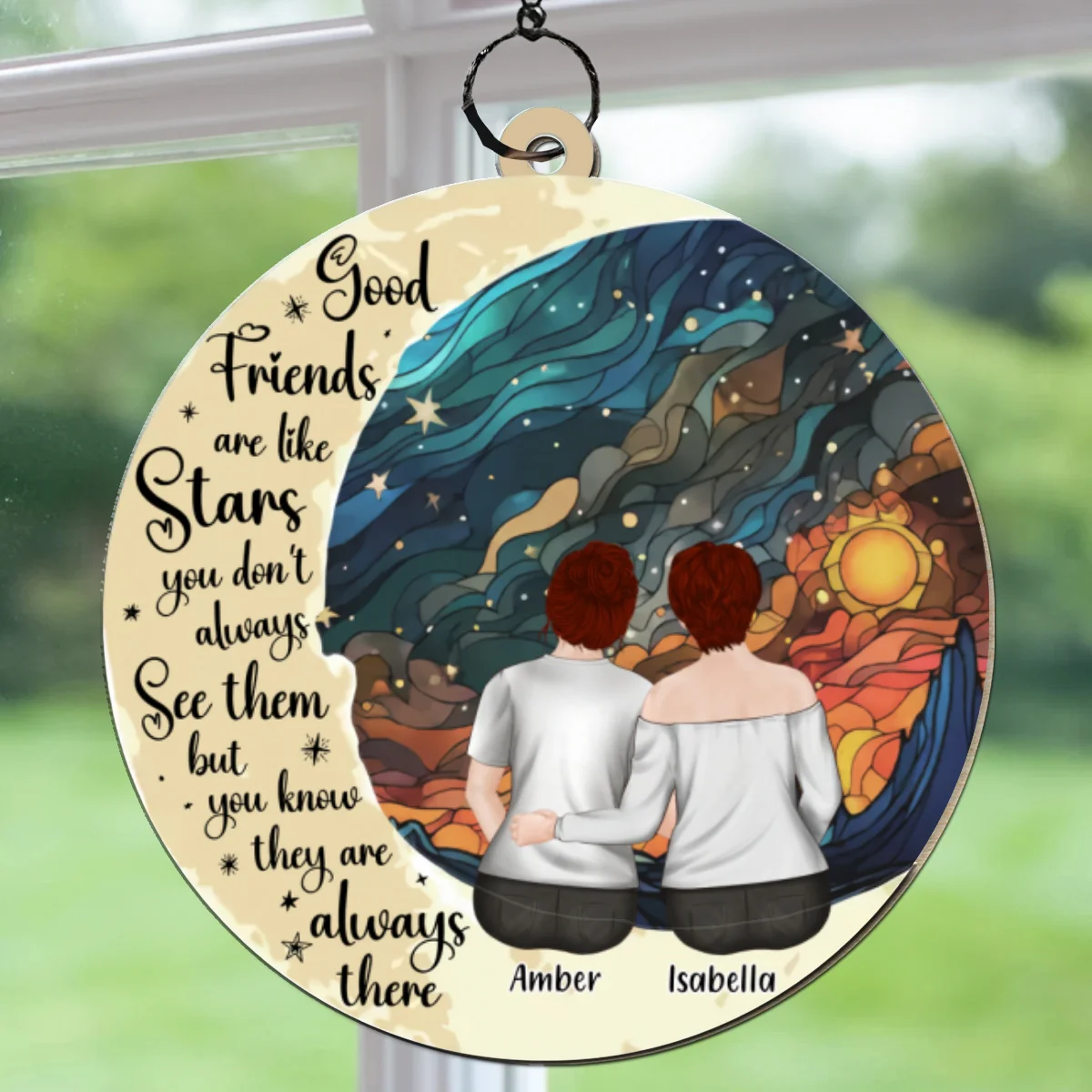 Friends Like Stars - Personalized Custom Suncatcher - Image 5