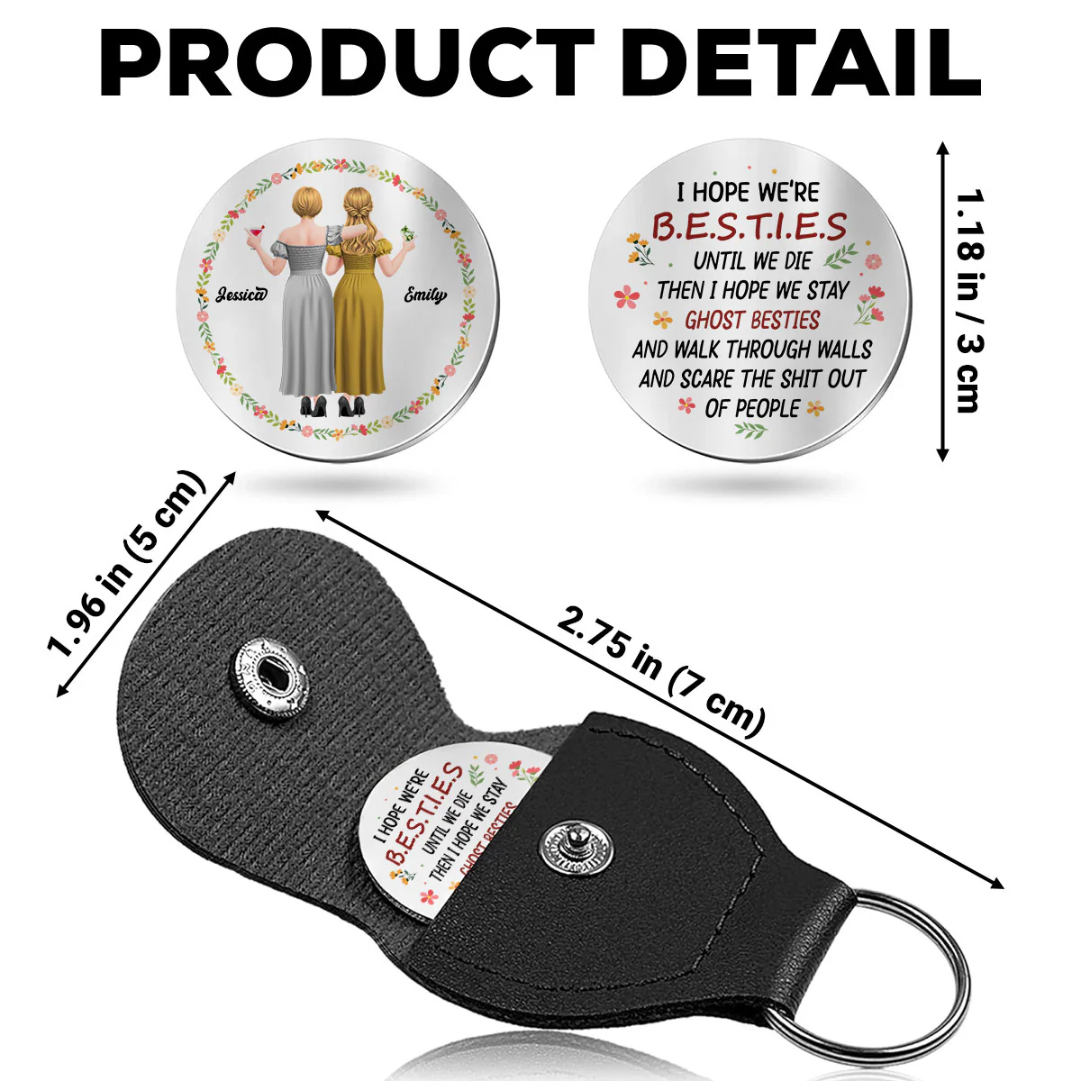 Friends Till The End - Personalized Custom Pocket Hug - Image 5