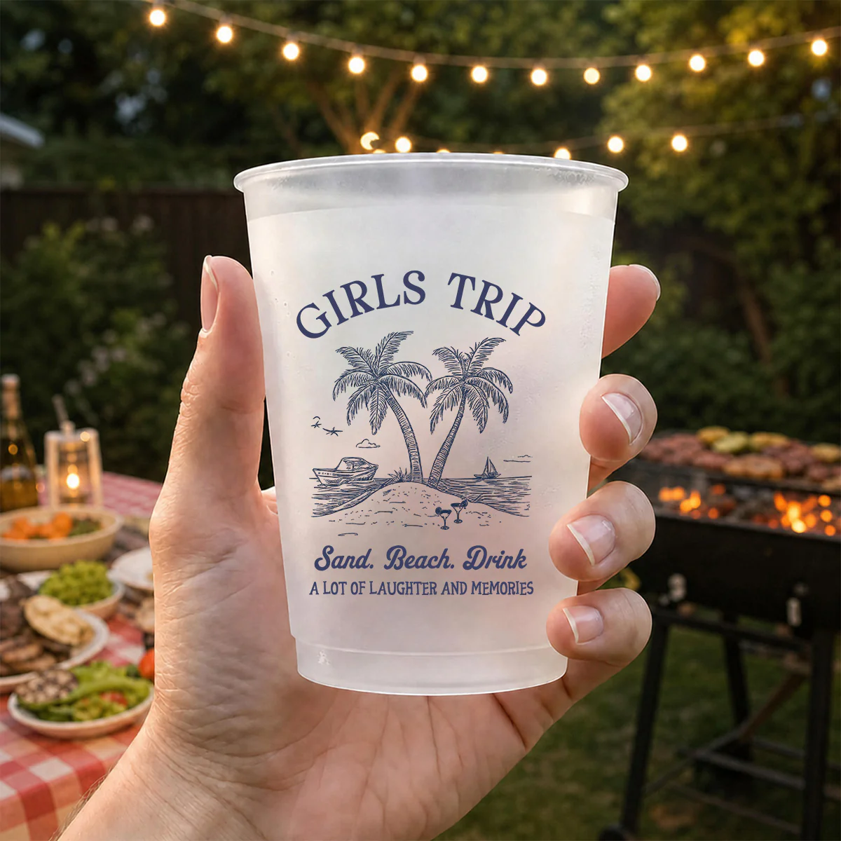 Friends Trip - Personalized Custom Frosted Cup - Image 2