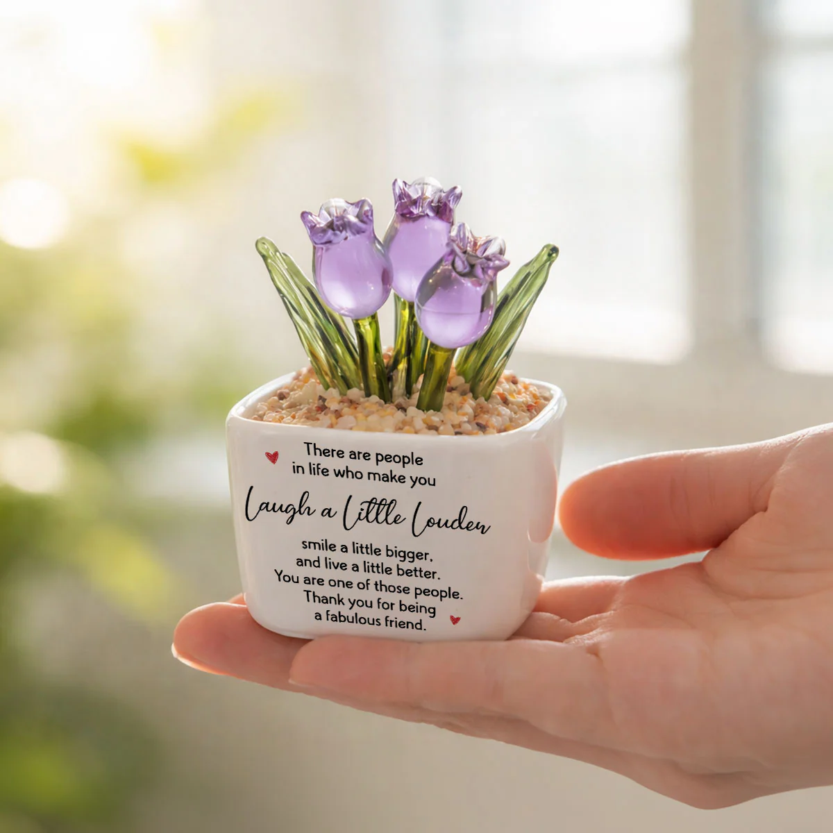 Friends Who Shine - Personalized Custom Glass Everlasting Tulips - Image 6