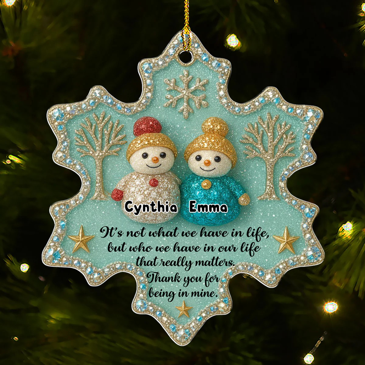 Friendship - Personalized Custom Acrylic Ornament - Image 3