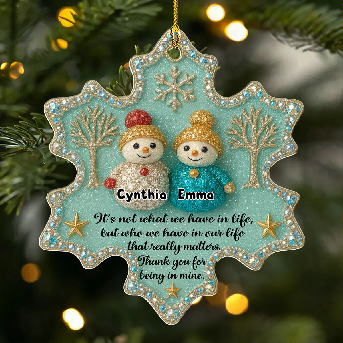 Friendship - Personalized Custom Acrylic Ornament - Image 4