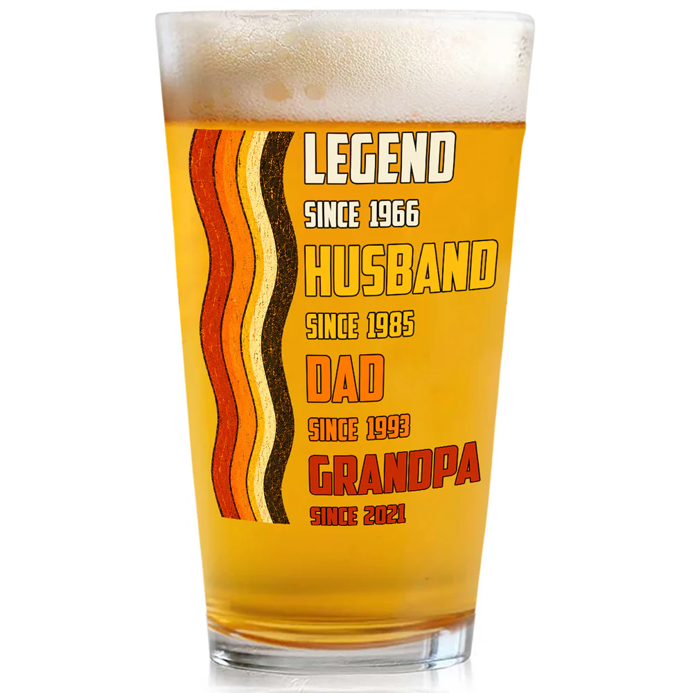 From Legend To Husband - Personalized Custom Beer Glass