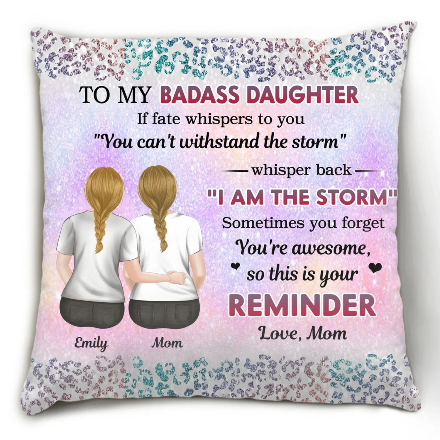 From Mom To Badass Daughter - Personalized Custom Pillow - Image 6