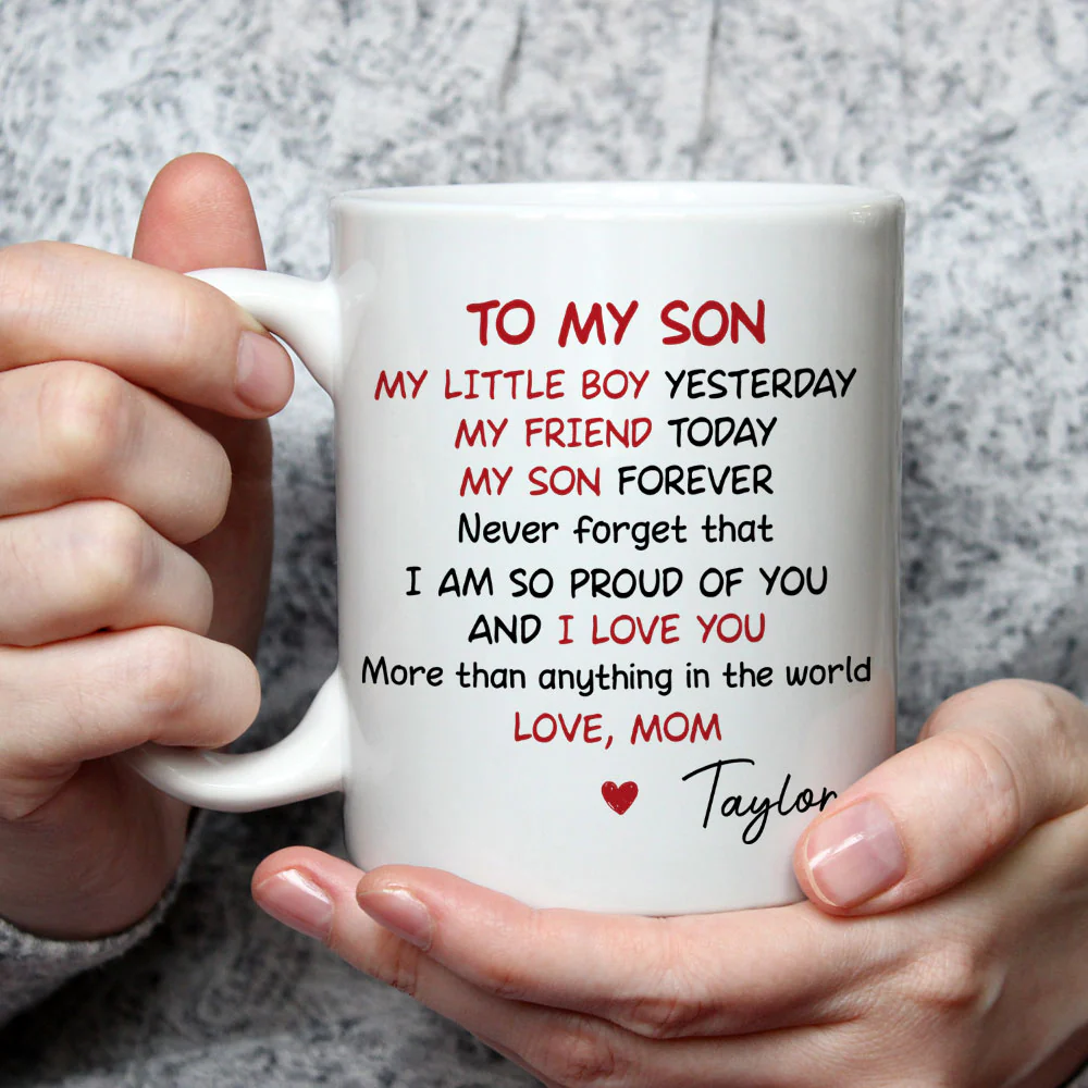 From Mom With Love - Personalized Custom Coffee Mug - Image 3