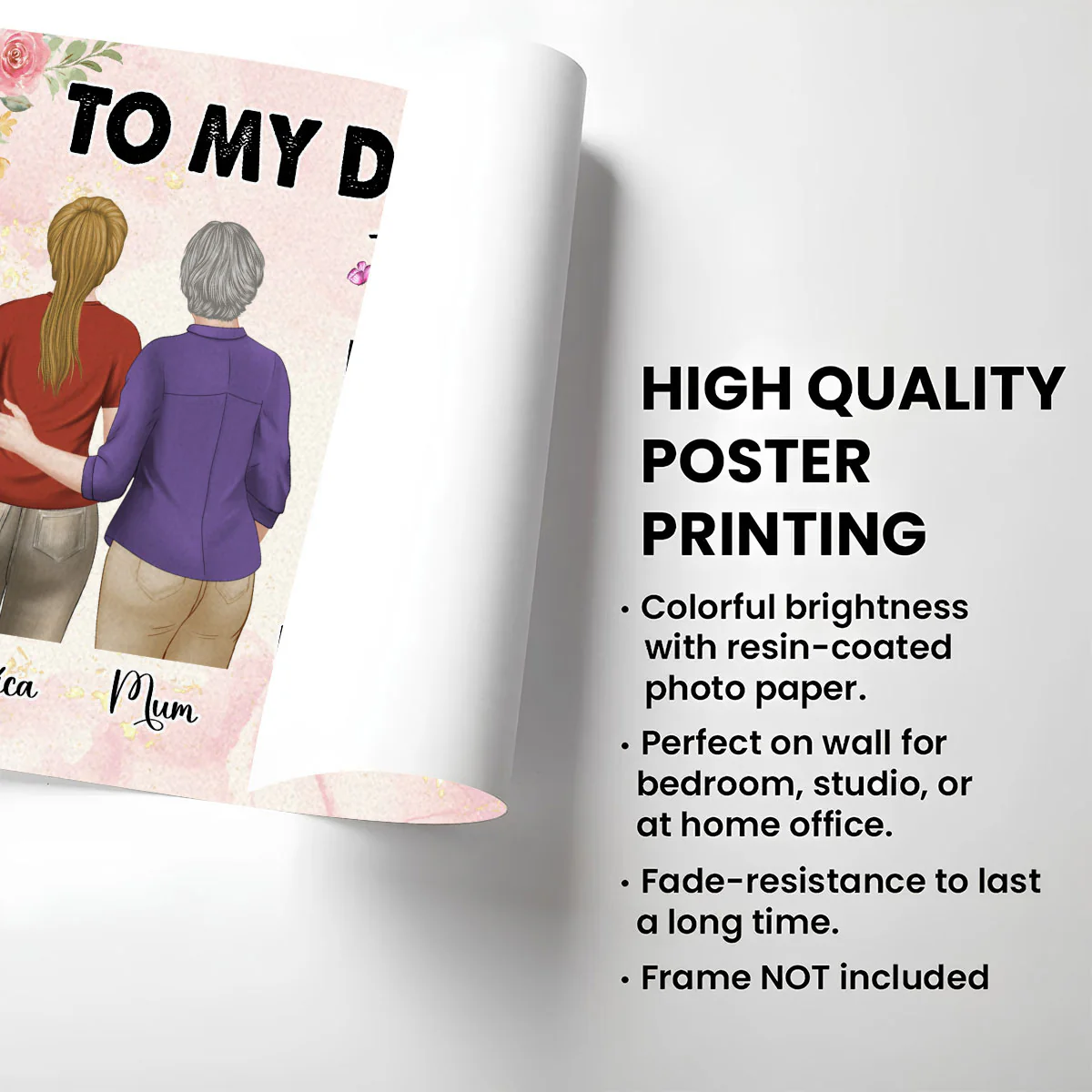 From Mother To Mum - Personalized Custom Poster - Image 3