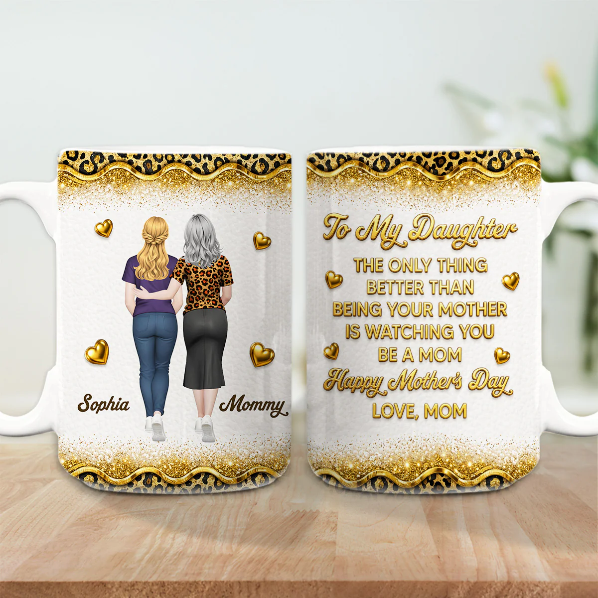 From My Heart To Yours - Personalized Custom 3D Effect Mug - Image 4
