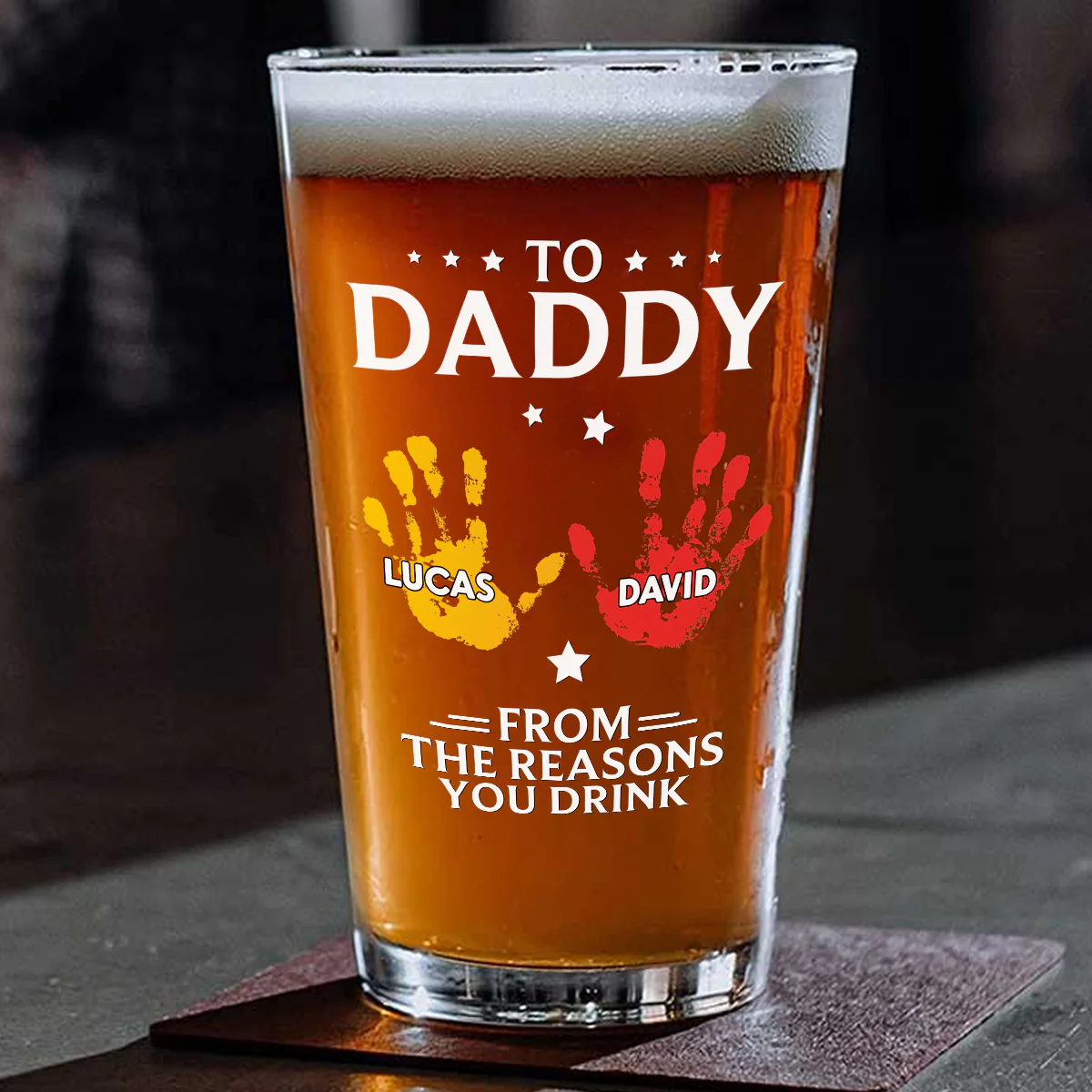 From The Reasons You Drink - Personalized Custom Beer Glass - Image 3