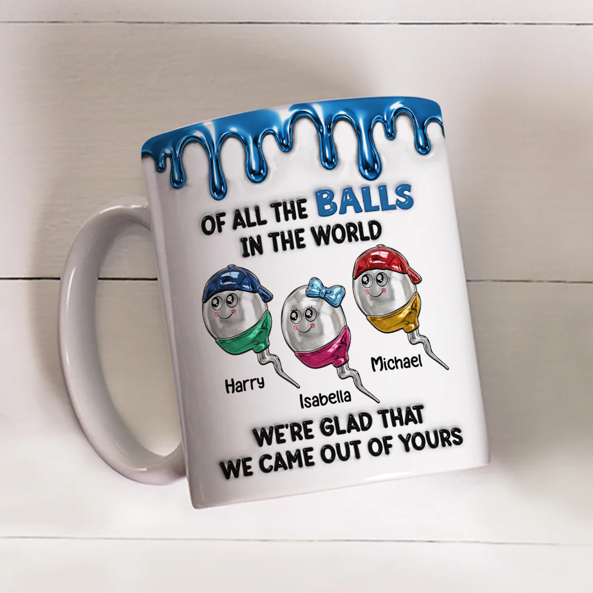 From Your Balls - Personalized Custom 3D Inflated Effect Mug - Image 2