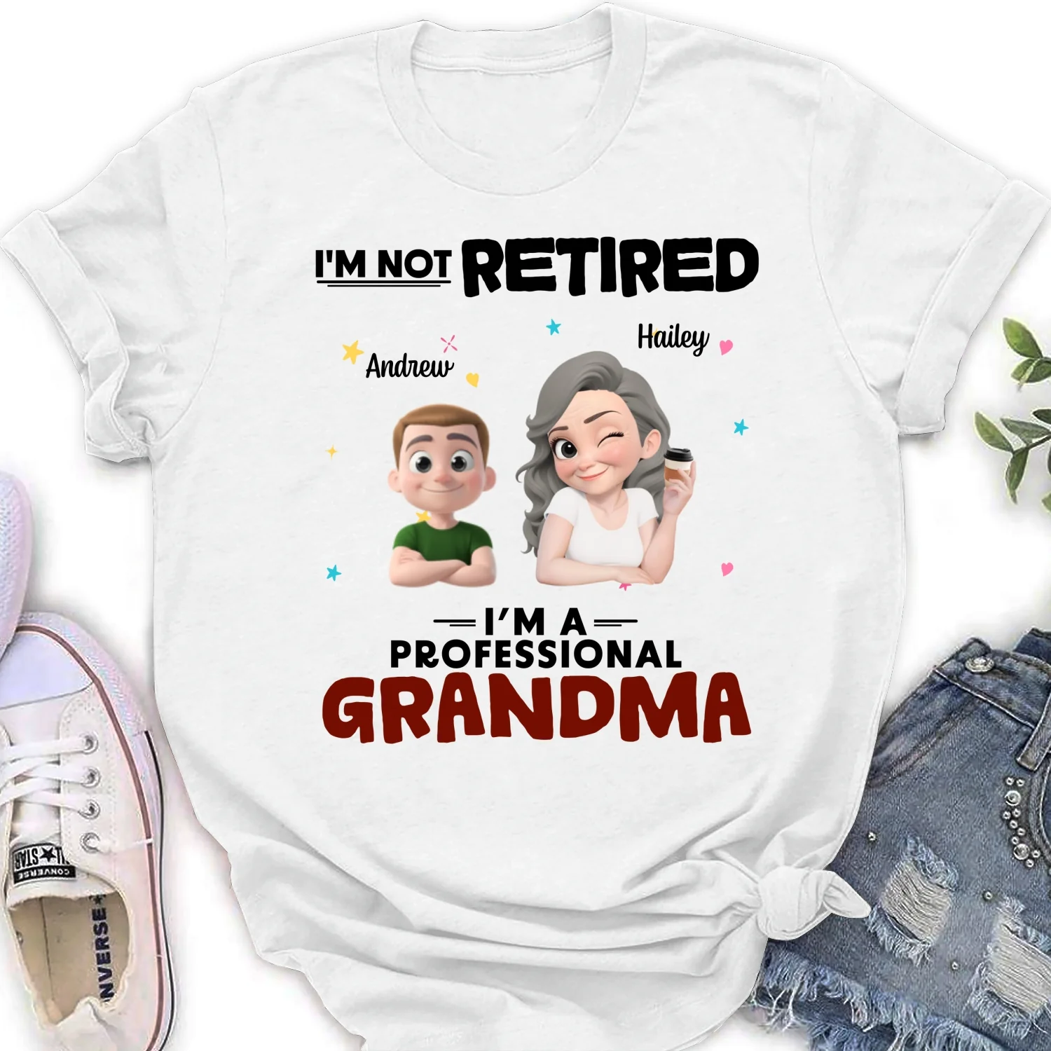 Full-time Grandmother - Personalized Custom Shirt - Image 16