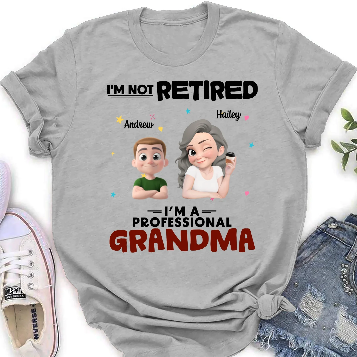 Full-time Grandmother - Personalized Custom Shirt - Image 17