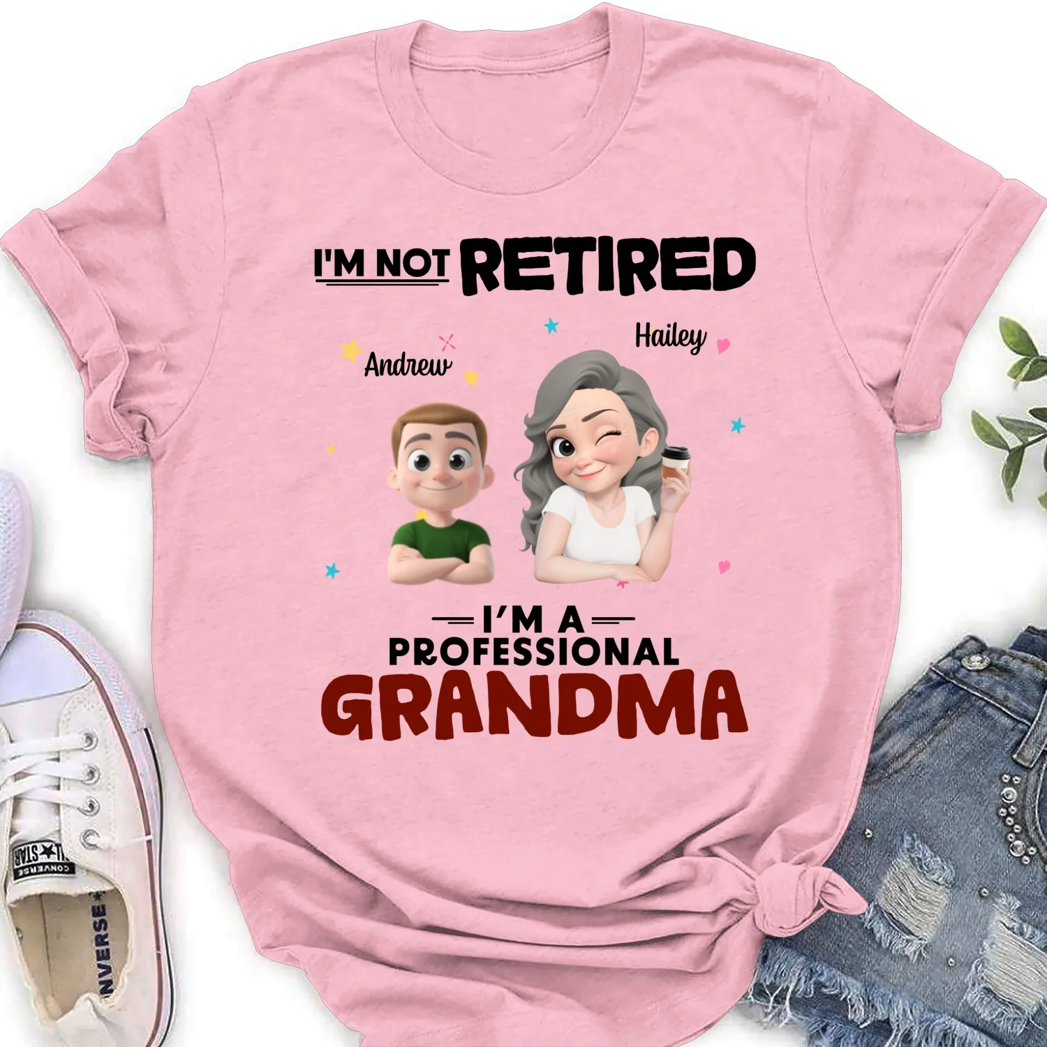 Full-time Grandmother - Personalized Custom Shirt - Image 18