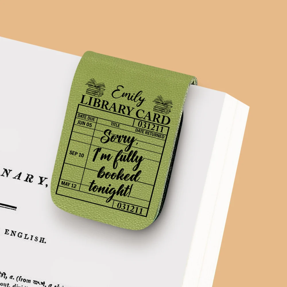 Fully Booked Tonight - Personalized Custom Leather Bookmark - Image 8