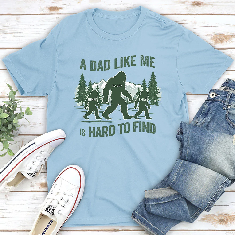 Funny Bigfoot Dad - Personalized Custom Shirt - Image 2