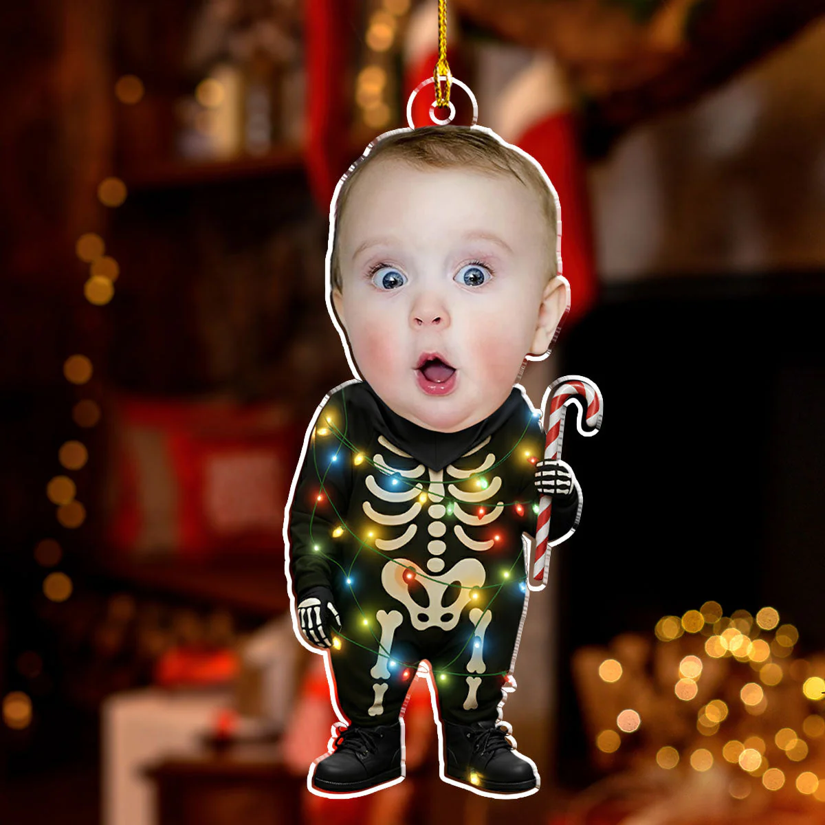 Funny Christmas Ornament - Personalized Custom Acrylic Ornament - Image 2